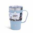 Manna™ Cozy™ Stainless Steel Coffee Mug - Blue Splatter, 18 oz 