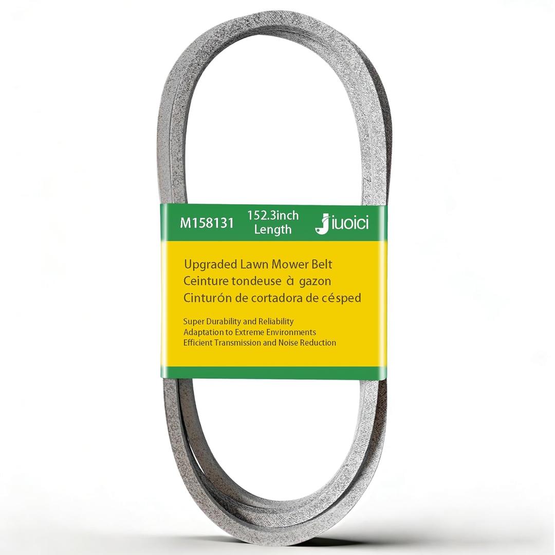 Upgraded Deck Belt M158131 M154296 V-Belt for John Deere Z425 Z435 Z445 EZTrak Series Lawn Mower Flat Belt, 152.3 Inch Length, More Durable and Reliable