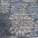 JONATHAN Y SMB110C-4 Zinnia Modern Floral Textured Weave Indoor Outdoor Area Rug Bohemian Coastal Easy Cleaning Bedroom Kitchen Backyard Patio Non Shedding, 4 X 6, Navy/Aqua