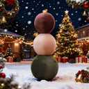 Giant Inflatable Christmas Velvet Ball, 5FT 3-in-1 Inflatable Christmas Ornament, Giant Indoor Outdoor Inflatable Balls Decor Xmas New Year Lawn Garden Yard Thanksgiving Day Party (Vertical)