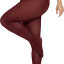 CozyWow Plus Size Tights for Women 80D Soft Solid Color Semi Opaque Pantyhose High Waist 1X 2X 3X 4X (Black, XXXL)