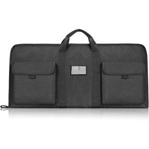 CVLIFE Soft Rifle Case 28 inch Gun Bag Pistol Case, Gun Cases for Rifles and Shotguns, Rifle Bag with Lockable Zipper for Outdoor Hunting Shooting (Black)