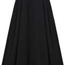 Scarlet Darkness Victorian Skirts for Women Renaissance High Waisted Long Skirt with Pockets (XX-Large, Black)