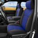 GIANT PANDA Waterproof Neoprene Front Seat Covers for Ram 1500(2019-2025) Crew & Quad Cab, Custom fit Big Horn, Laramie, Tradesman, Rebel, 2WD & 4WD, Foam Padded, Black & Blue