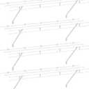 HAUSHOF 4 Pack Closet Shelves Wall Mounted, 4 ft x 12 in Wire Shelf Kit
White Wire Closet Shelving for Closet, Laundry Room, Bedroom, Living Room, Pantry Organization and Storage