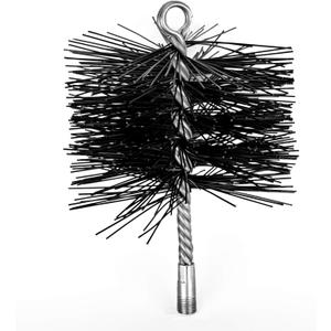 Stanbroil 6 Inch Round Chimney Cleaning Brush with 1/4" NPT Fitting for Insulated Chimneys, Stainless Steel or Metal Stove Pipes- Works with Most Chimney Rod Sets