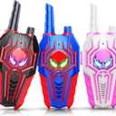 Cool Walkie Talkies for Kids Boys: 3 Pack Kids Walkie Talkies Toys Christmas Birthday Gifts for 3 4 5 6 7 8 Year Old Girls Boys Grandkids Camping Outdoor Toys Stocking Stuffers Boy Girl Gift Age 3-8 (Blue/ Black/Pink)