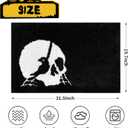 Halloween Bathroom Rugs Black White Bath Mats Skull Nightmare Before Christmas Home Decor Bath Rugs for Bathroom, Bedroom Washable Absorbent Carpet 20"x 32"