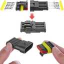 10 Kit 5 Pin Connector, 20-16 AWG Waterproof Electrical Automotive Wire Connector, 1.5mm Series Terminals Male Female Car Connectors Plug Sets