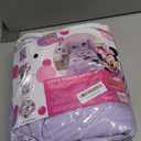 Disney Minnie Mouse I am Awesome Lavender, Pink, and White with BFF Daisy Duck, and Figaro The Cat 4 Piece Toddler Bed Set - Comforter, Fitted Bottom Sheet, Flat Top Sheet, and Reversible Pillowcase