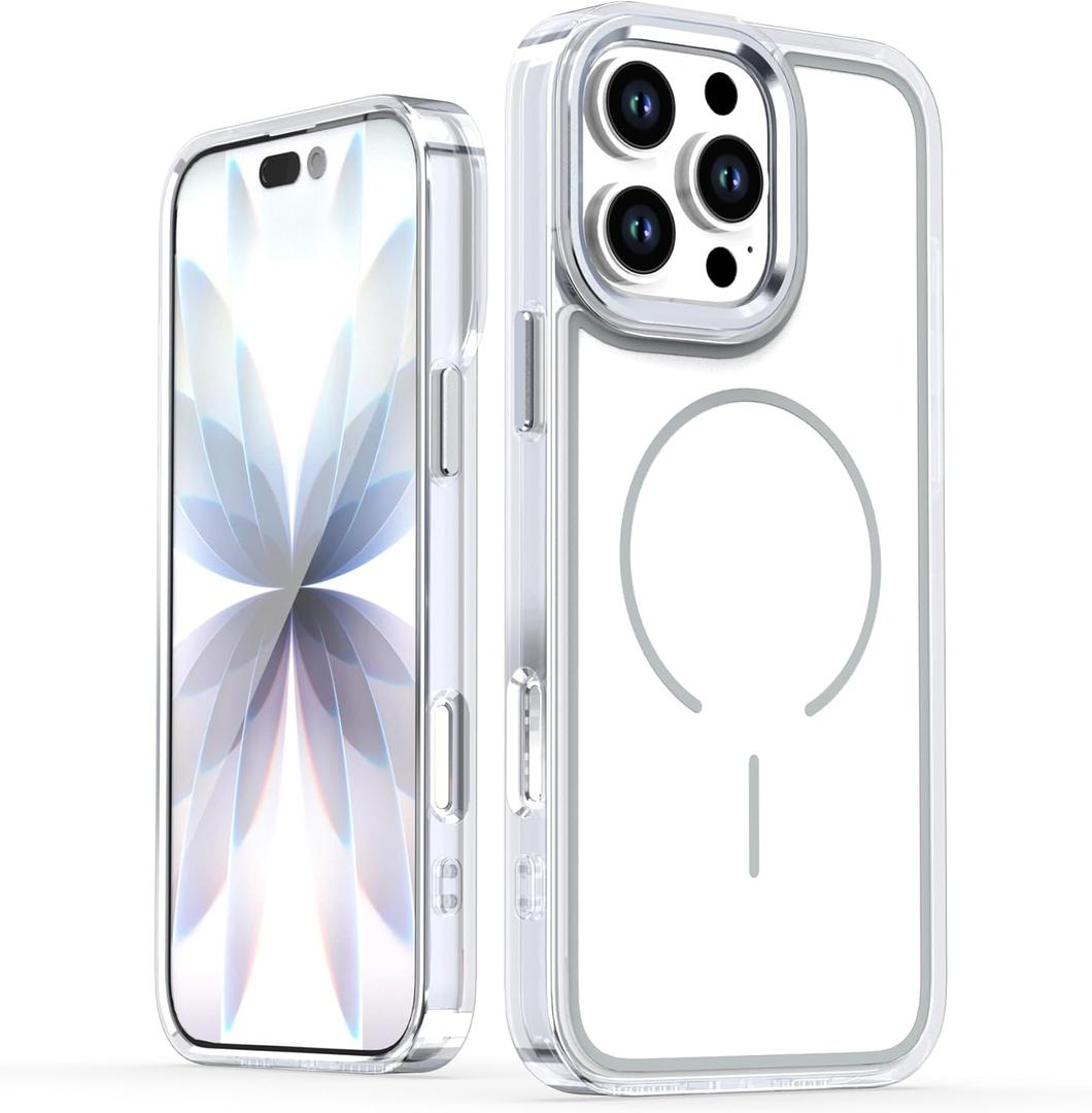 for iPhone 16 Pro Max Case, [Compatible with MagSafe], Anti-Yellowing Military-Grade Protection Shockproof Slim Women Men Phone Cover for iPhone 16 Pro Max. White QW