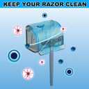 5 x 2pcs Wall Mount Razor Holder with Dust Cover Case, Waterproof Shower Razor Hanger Stand for Bathroom No-Drill Adhesive Shaving Rack Organizer Storage (Grey)