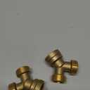 2PCS Garden Hose Splitter Brass 3/4" GHT Thread Heavy Duty 2 Way Y Connector with Washers Garden Hose Adapter for Backyard Water Tap, Outlet, & Spigot