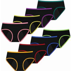 Teens Girls Period Underwear Kids Period Panties Menstrual Leakproof Protective Underwear for Teens Cotton Briefs 12-14Y 