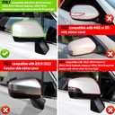 Yumzeco 1PC Compatible with Subaru Side Mirror Cover Forester/Outback/Impreza/Crosstrek/Legacy, Passenger Side Subaru Mirror Cap W/O Light Clip-on 91059FJ000 Replacement-Right, Glossy Black