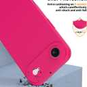 2 x Compatible with iPhone Air Case, Shockproof Liquid Silicone Protective Phone Case with Soft Anti-Scratch Microfiber Lining Ultra Slim Drop Protection Phone Cover (Rose Red)