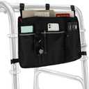Large Walker Bag with Water Cup Holder,Walker Basket,Walker Accessories,Walker Bags for Folding Walker,Walker Bags for Seniors,Bag for Walker,Foldable Walker Storage Bag