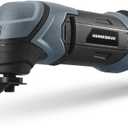 Hammerhead 2.2-Amp Oscillating Multi-Tool with 1pc Flush Cut Blade, 1pc Semicircle Saw Blade, 1pc Sanding pad, 3pcs Sanding Paper - HAMT022