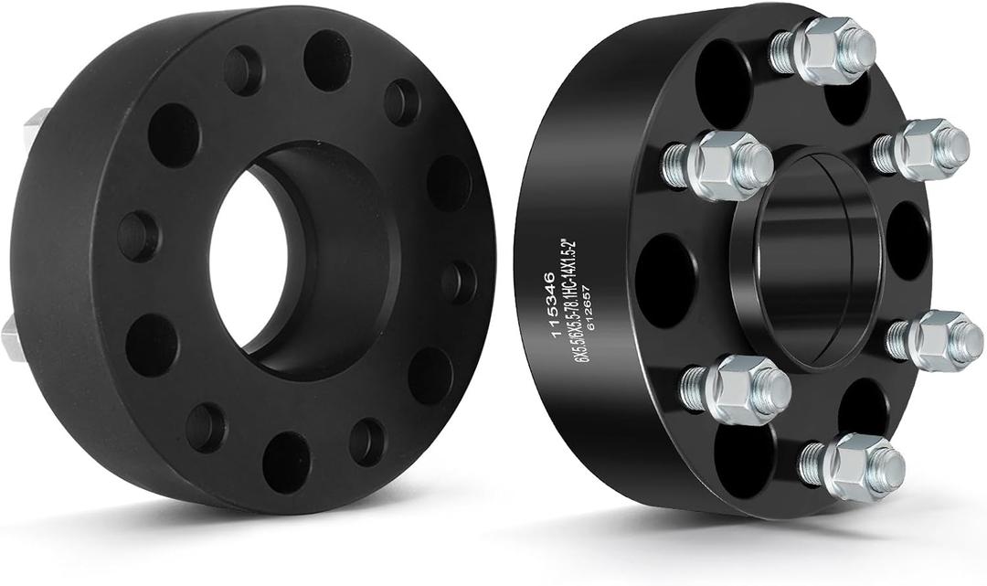 ECCPP 2PCS 2 inch 6x5.5 to 6x5.5 Hubcentric Wheel Spacers 6x139.7mm to 6x139.7mm 78.1 hub 14x1.5 Fits for 1999-2019 for Chevrolet Silverado 1500 |2001-2013 for Chevrolet Suburban 1500