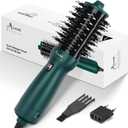 Aima Beauty Hair Dryer Brush Dual Voltage Worldwide Travel Blow Dryer Brush Hot Air Brush Oval Barrel 110-120V/220-240V 360Airflow,Negative Ionic Frizz-Free Dry/Straightening/Voluming, Dark Green