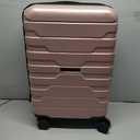 BAGSMART Carry On Luggage 22x14x9 Airline Approved with Spinner Wheels,Lightweight 20 Inch Luggage with TSA Lock,Expandable Hard Shell Carry On Suitcases for Men Women,Rose Purple