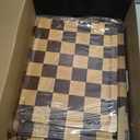 SMIRLY Wood Cutting Boards for Kitchen Wooden Chopping Board Set Reversible with Deep Juice Grooves Grip Handles, Large Charcuterie Tray for Home Kitchen, Rubber Wood, 3Pcs with Holder