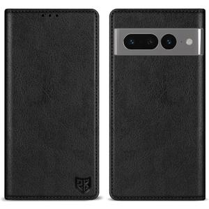ZZXX for Google Pixel 7 Pro Wallet Case with [RFID Blocking] Card Slot Stand Strong Magnetic Leather Flip Fold Protective Phone Case for Google Pixel 7 Pro Case Wallet(Black-6.7 inch)