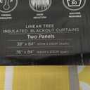 Lush Decor Yellow and Gray Linear Tree Blackout Grommet Window Curtain Panel Pair (84" x 38")