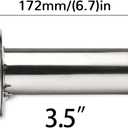 Tyenaza Car Muffler, 3.5in/4in/4.5in Universal Stainless Steel Removable Muffler Silencer Car Modification Accessories(3.5in)