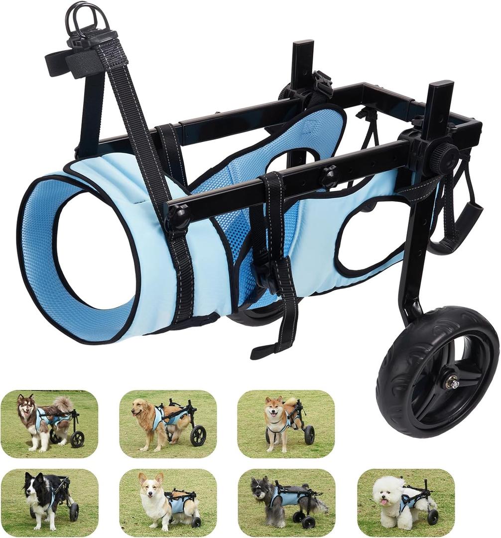Dog Wheelchair for Back Legs, Dog Wheelchair Cart, Doggy/cat Wheelchairs with Disabled Hind Legs Walking, Mobility Aids for Medium Large Pets Hind Limbs,Dogs Cart with Wheels,Light Weight,L