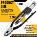 Reversible Safety Wire Twister Pliers Left and Right Twists Aircraft Wire Twisting Tool Automatic Metal Lock Twister for Aircraft Automobile Industry(1 Pcs,6 Inch)