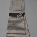 AmazerBath Boho Shower Curtain Set, Grey Shower Curtain with Tassels, Rustic Faux Linen Gray Striped Modern Farmhouse Shower Curtain with Hooks, Light Tan Toned, 72x72 Inches 