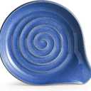 Spoon Rest, Large Ceramic Spoon Holder for Stove Top, Heat-Resistant Cooking Spoon Rest for Kitchen Counter Decor, 5 Inches, Blue