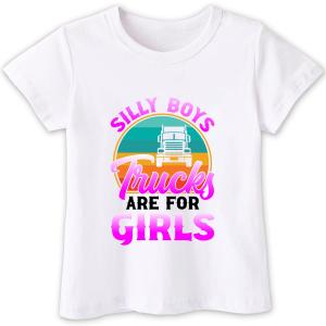 Habudda Toddler Boy Shirts Car T-Shirt for Boys Truck Graphic Tees Little Kids Summer Short Sleeve Cotton Tops 2T 3T 4T-8Y (White)