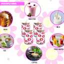 ZYLOSTORE glass cups with lids and straws,iced coffee cups with lids cups,smoothie cup, glass cups set,tumbler with lid and straw and lid, cute cups,gifts for christmas, jars with bambo lids