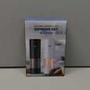 Electric Salt and Pepper Grinder Set, Rechargeable Automatic Pepper Mill Grinder with LED Light, Adjustable Coarseness shakers, One-Hand Operation for Kitchen(2 Pack, Upgrade Black+Black)