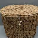 YANGQIHOME Toilet Paper Storage, Water Hyacinth Toilet Paper Storage with Lid, Papers Container for up to 4 Mega Rolls, Bathroom Basket Organizer