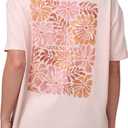 Quiksilver Women's Terra Flora Boyfriend T-Shirt, Pink Salt, Large