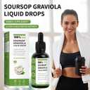 2 P100% Pure Organic Soursop Extract, Organic Soursop Extract, Herbal Goodness, Sugar/Gluten Free (1PCS*60ML)