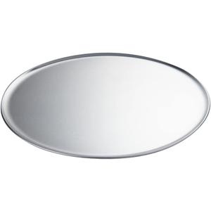 Restaurantware Met Lux 18 Inch Commercial Pizza Pan 1 Coupe Style Pizza Cooking Tray - Heavy-Duty 18-Gauge Aluminum Round Baking Tray Oven-Baking For Pizzas & More