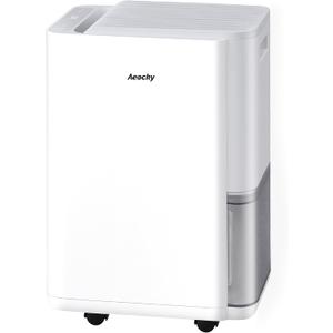 AEOCKY Max 45 Pint/D Small Compressor Dehumidifier with Drain Hose, 3000 Sq.Ft Dehumidifier for Basement, Bathroom, Bedroom, Home, 0.5 Gallon Water Tank Capacity, Intelligent Humidistat, Quiet