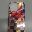 Colorful Checkered Aesthetic Phone Case for iPhone 14 Pro 6.1",Trendy Wavy Checkerboard Retro Gingham Glitter Preppy Design Protective Cover for iPhone 14pro 6.1in