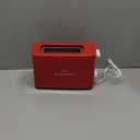 Nostalgia MyMini Single Slice Toaster | 1.25" Wide Slot, Portion Control, Compact Design, Adjustable Temperature, Cancel, Defrost, and Bagel Button | Removable Crumb Tray | Red