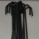 Rebar Stakes 12 Inch, Ground Stakes Heavy Duty J-Hook Black Coated Anti-Rust Heavy Duty Ground Anchors for Garden Dog Fence Chicken Coop Christmas Decorations Deer Fence 15pcs