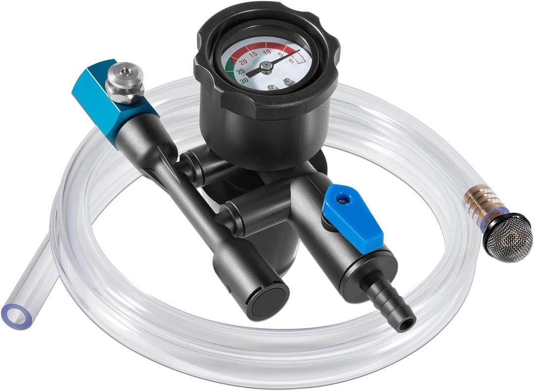 75260 Coolant Refiller Kit Fits All Cone Adapter Coolant Fill Kit with Air Lock Preventer for Vacuum Leak Tester