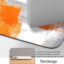 Orange and Gray Abstract Art Painting Bathroom Rugs Mat Non Slip Super Absorbent Stain Resistant Quick Dry Thin Bathroom Rug-Bath Mats for Bathroom Floor Bathtub,16"x24"