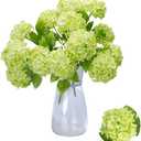 GREENTIME 13 Artificial Hydrangea Flowers Fake Hydrangea Bouquet with 7 Head 3.15 Tiny Hydrangea for Wedding Bouquet Party Home Decor DIY Baby Shower Centerpieces Tables Decoration(Green)