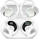 Wireless Earbuds Bluetooth Headphones, Bluetooth 5.3 Earbuds Sport Immersive HiFi Stereo Ear Buds, 48Hrs Earphones in Ear with Earhooks, HD Mic, IP7 Waterproof White Headset for Workout Running [2023]