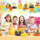 3 x Threan 9 Pieces Construction Party Centerpieces Honeycomb Car Truck Zone Centerpieces 3D Table decorations for Baby Shower Birthday Party favors Supplies