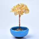 Citrine Healing Crystal Tree Natural Reiki Gemstone Tree Ceramic Base Copper Wire Tree Life Home Decor Spiritual Energy Meditation Gift for Women Men